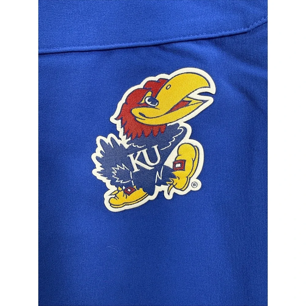 Adidas Kansas Jayhawks Team Issued Joggers Warm Up Pants Blue Mens Medium 32x30